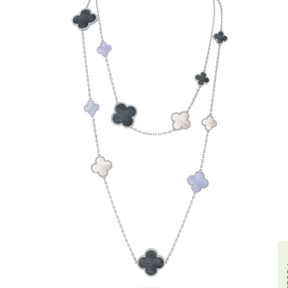Van Cleef and Arpels Magic Alhambra Long 16 Motifs Necklace.